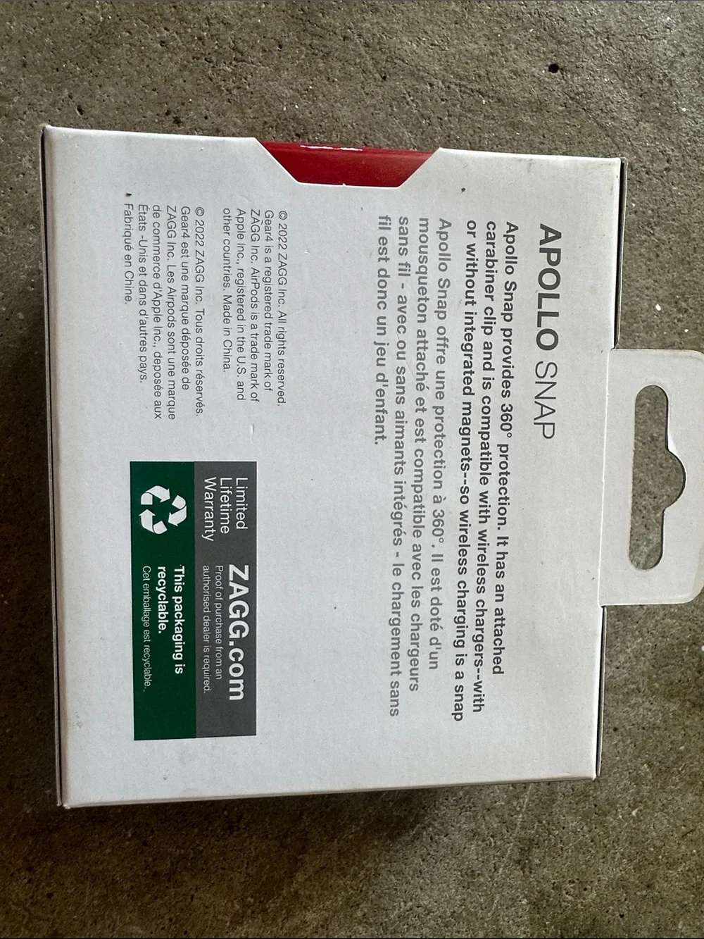 ZAGG Gear4 Apollo Snap White AirPods Case